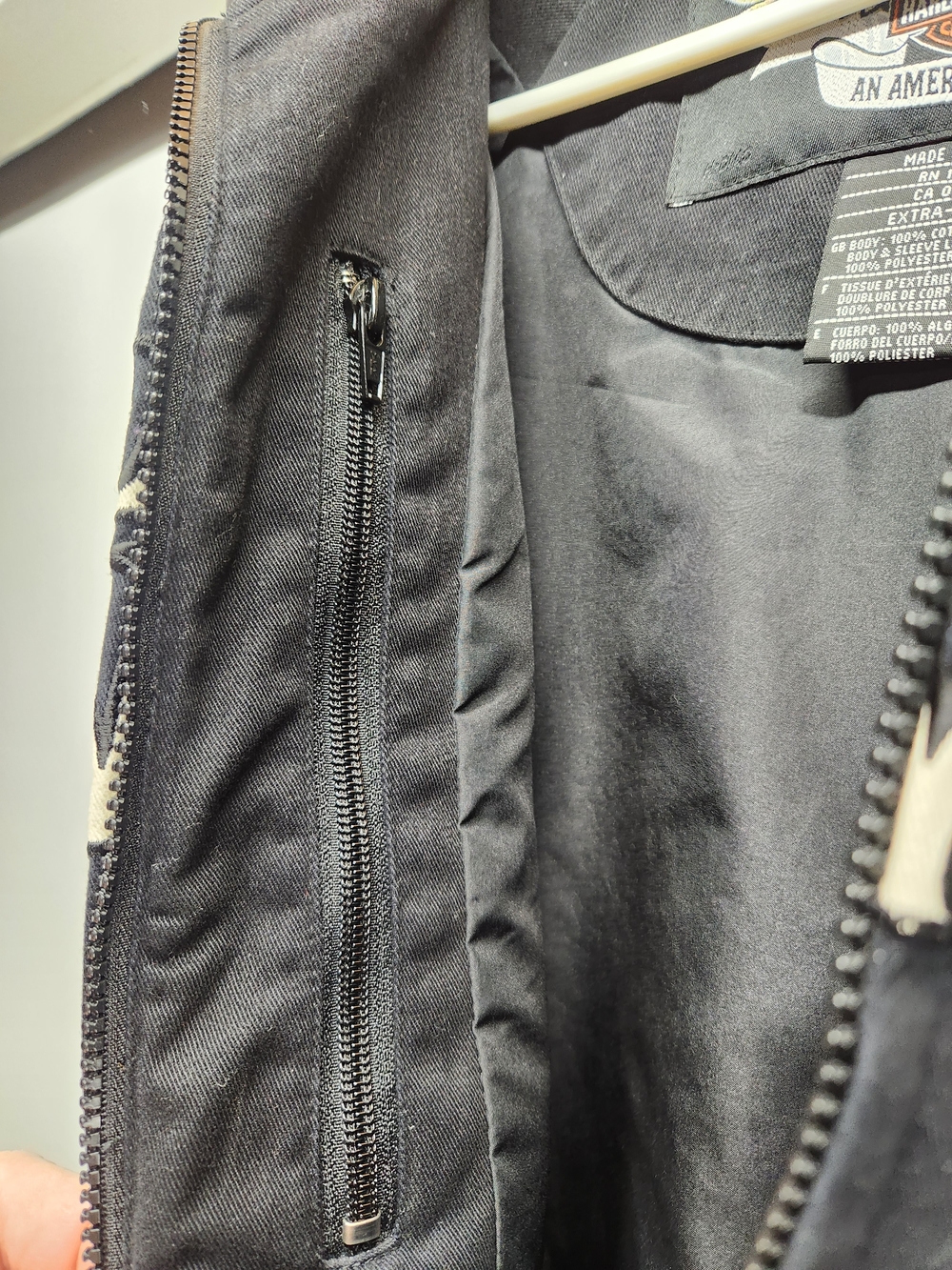 Harley-Davidson Womans Black & Orange Zip  Jacket Size Xl - Picture 5 of 7